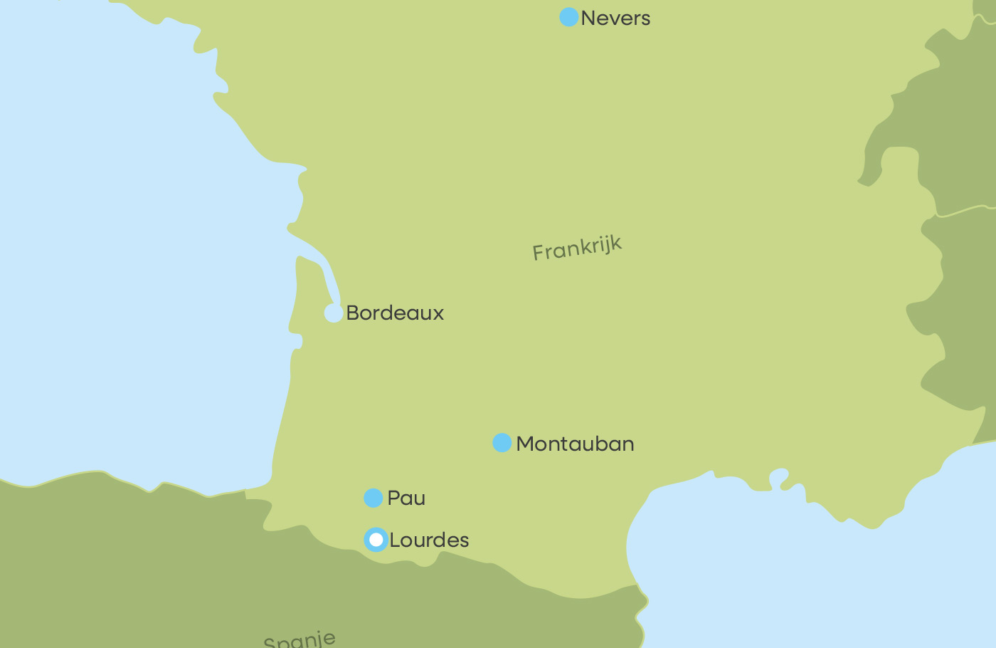 7-daagse comfort-class Busreis Lourdes met stadswandeling in Lourdes, internationale mis & middagtocht Pyreneeën!