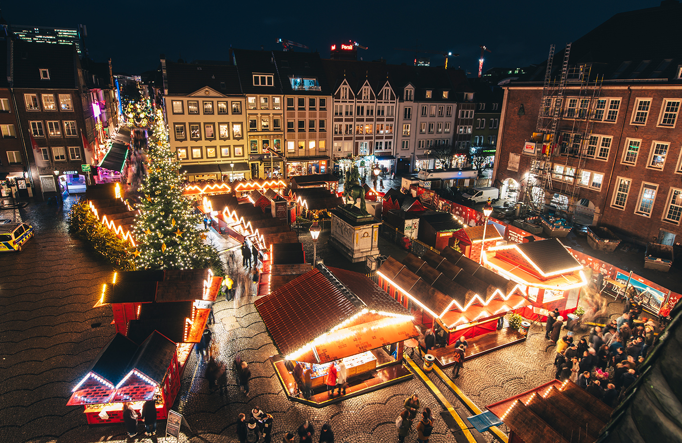 Kerstmarkt, kerstshoppen in Duesseldorf, dagtocht