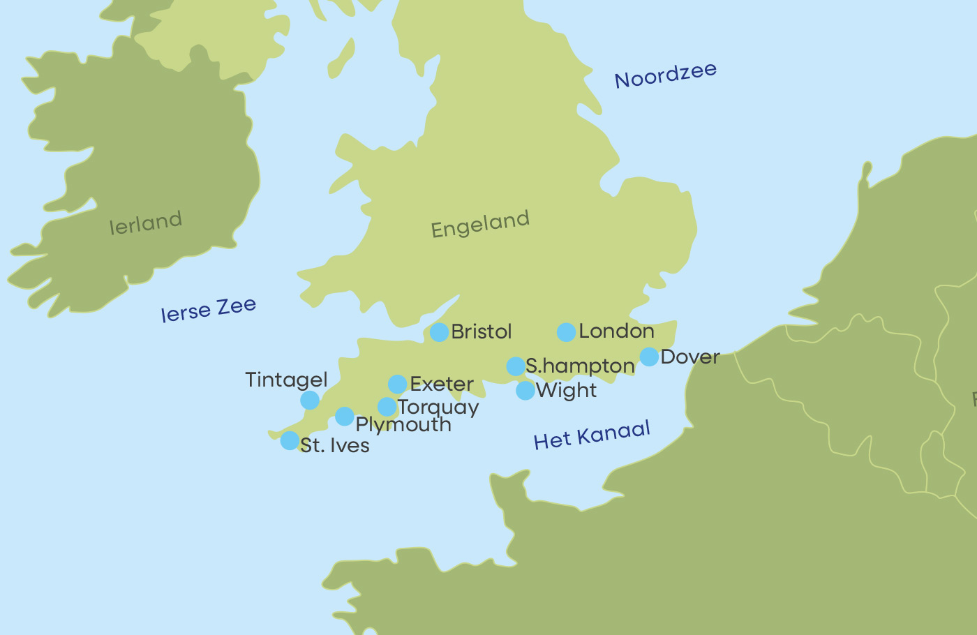 Met Maaskant Reizen per comfort-class touringcar naar Cornwall met Isle of Wight Met o.a. Southampton, Exeter, St. Michael's Mount, Tintagel, Land's End, Dartmoor en Plymouth.