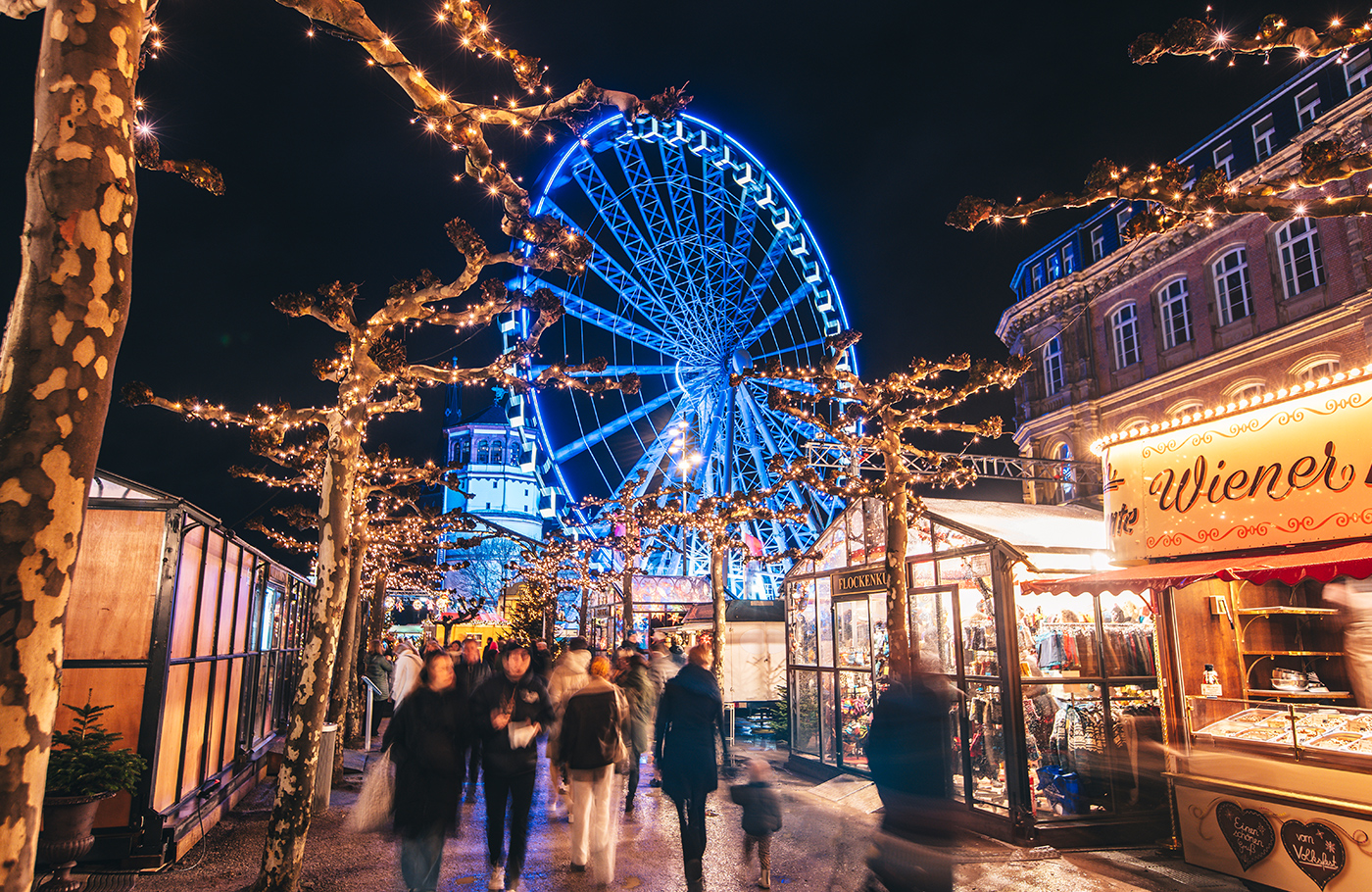 Kerstmarkt, kerstshoppen in Duesseldorf, dagtocht