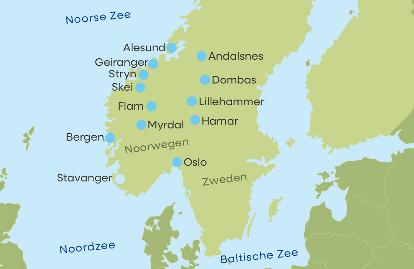 Maaskant Reizen, rondreis Noorwegen per bus, boot en trein Met o.a. Bergen, Geirangerfjord, Trollstigen en twee prachtige treintrajecten!