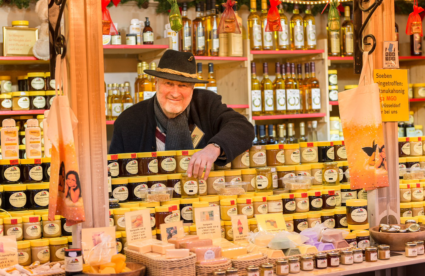 Kerstmarkt, kerstshoppen in Duesseldorf, dagtocht