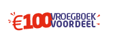 100 Euro vroegboekkorting