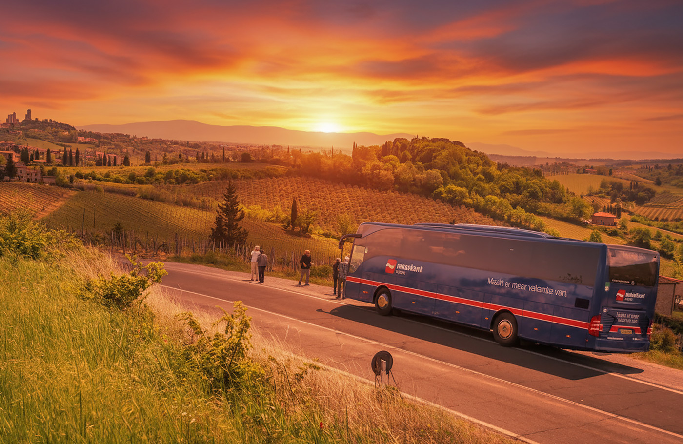 Maaskant Reizen, Busreis per comfort-class touringcar naar Toscane, geheel verzorgd met o.a. Cinque Terre, Pisa, Siëna, Florence, Volterra, Lucca & San Gimignano!
