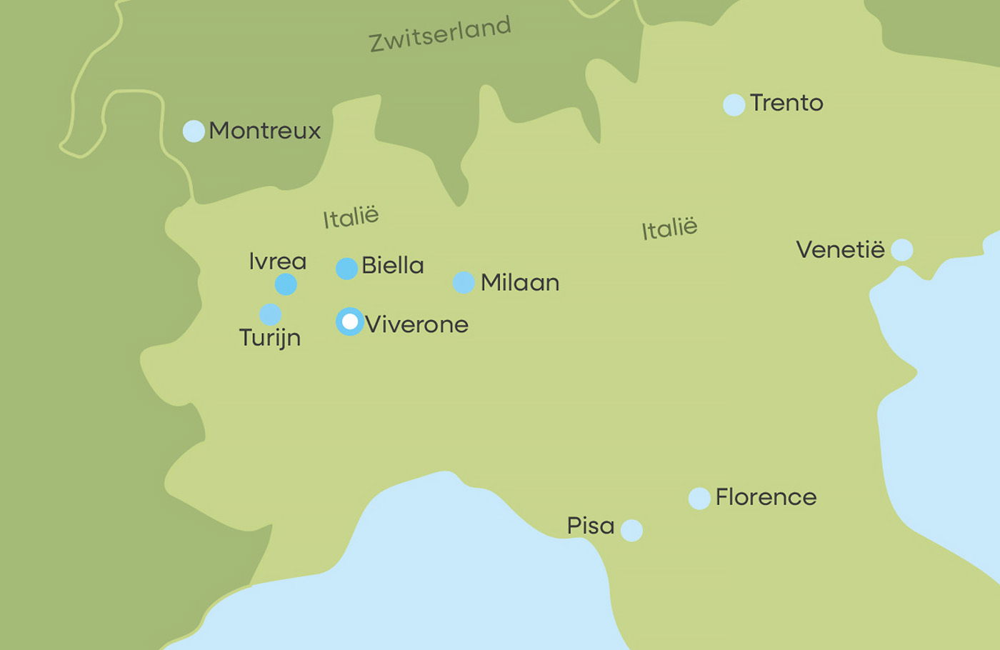 Busreis per comfort-class touringcar naar Noord-Italië Met o.a. Milaan, Turijn, Ricetta di Candela, Oropa en Ivrea