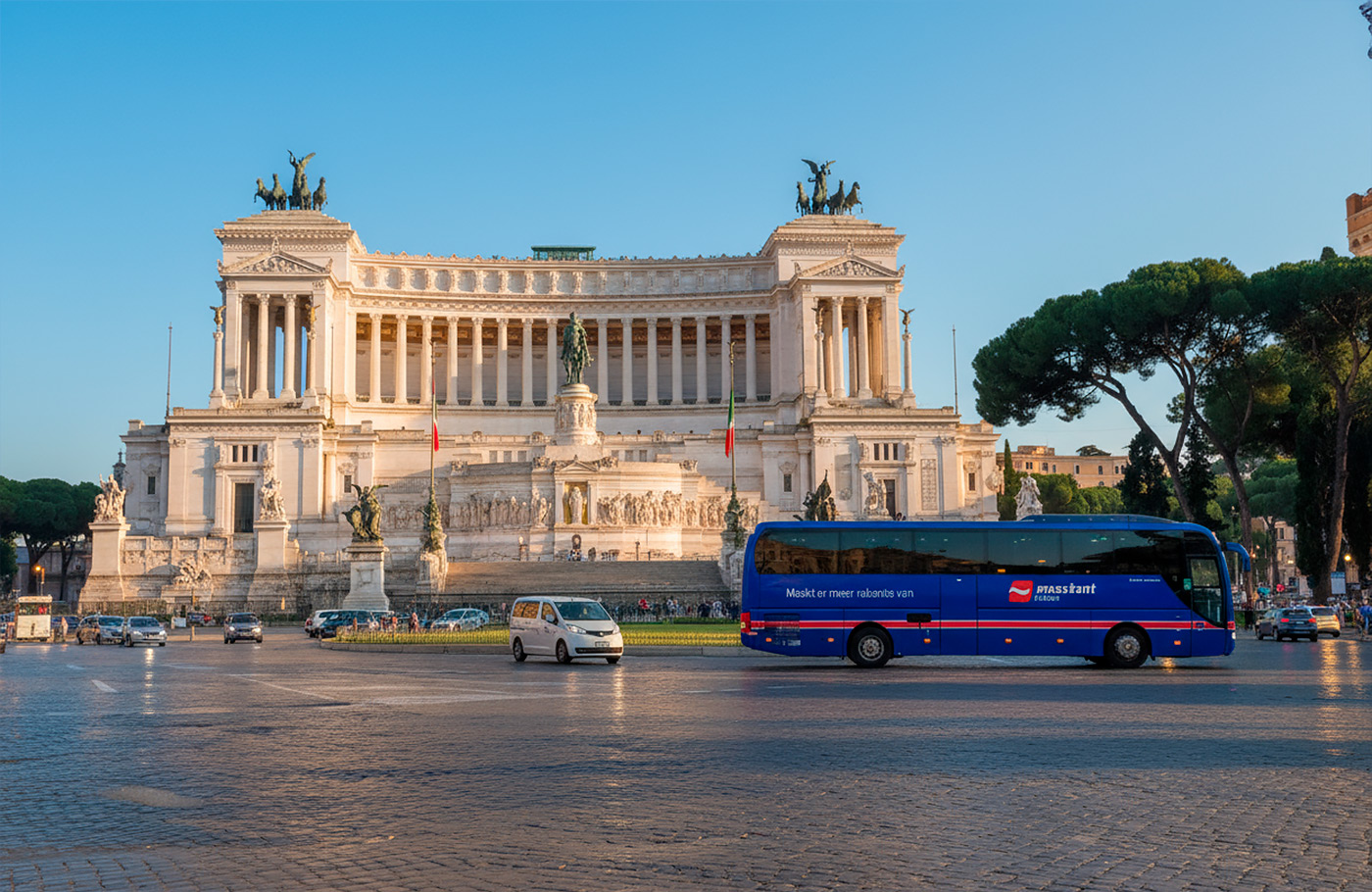 Maaskant Reizen, busreis Rome met Vaticaanstad, reis per luxe comfort-class touringcar waarbij we bezoeken brengen aan o.a. Vaticaans Museum, Sixtijnse Kapel, St. Pieter, Frascati, Castel Gandolfo en Assisi