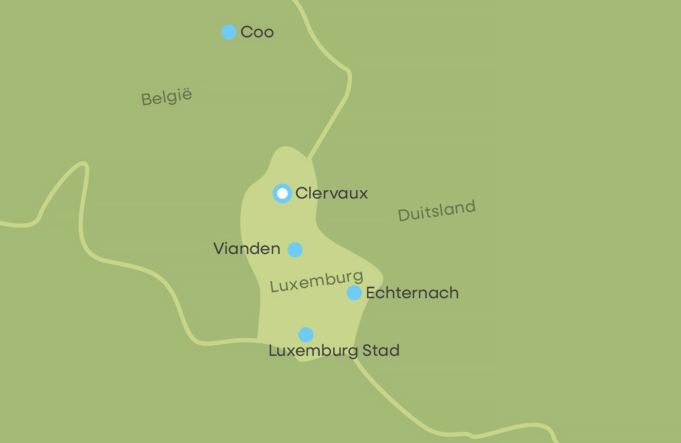 5-daagse reis per comfort-class touringcar naar Clervaux in Luxemburg, Met o.a. Vianden, Echternach, het Müllerthal en Luxemburg Stad